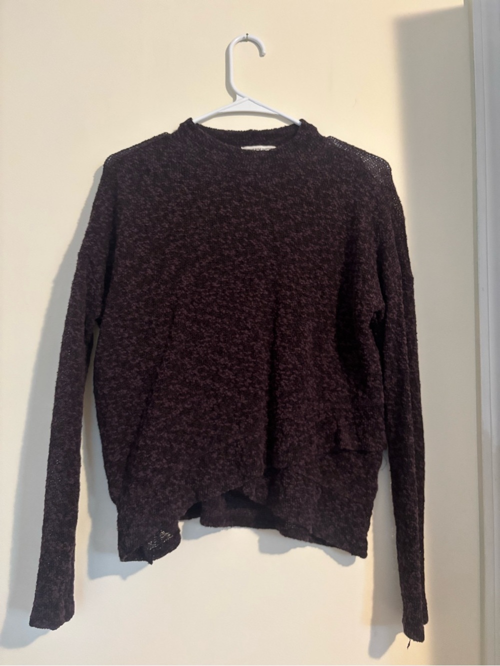 American Eagle Outfitters Deep Plum Mock Neck Sweater